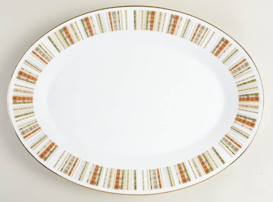 Espana 16" Oval Serving Platter by Noritake-1