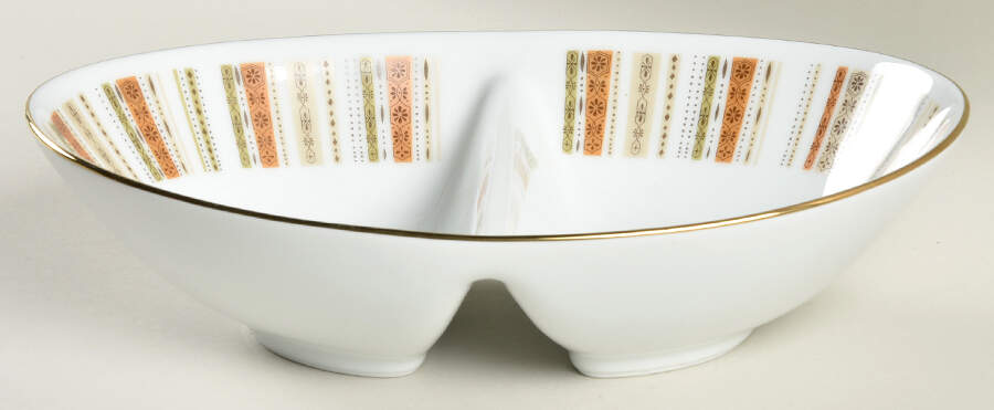 Espana 10" Oval Divided Vegetable Bowl by Noritake-1