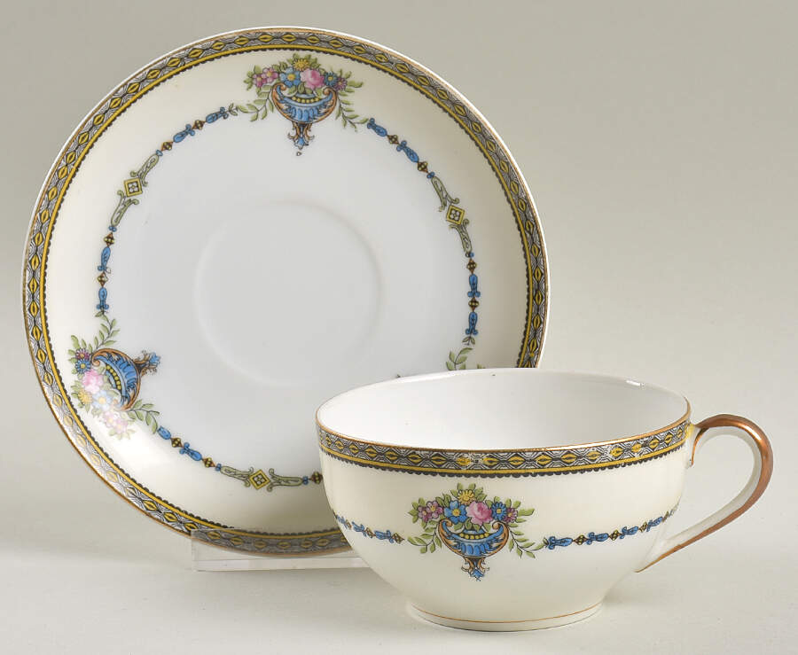 Esplanade Flat Cup & Saucer Set by Noritake-1