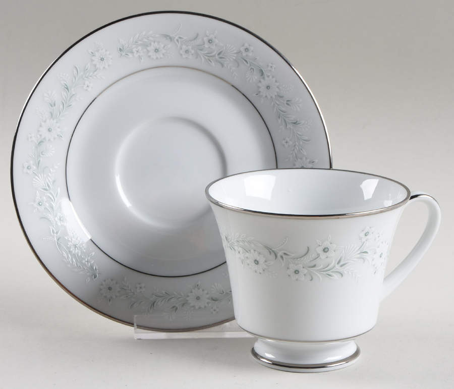 Essex Footed Cup & Saucer Set by Noritake-1