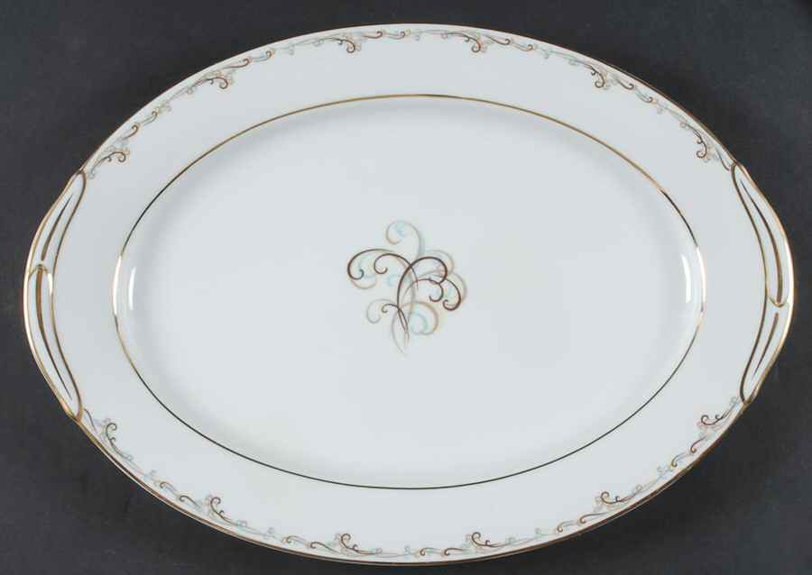Esteem 16" Oval Serving Platter by Noritake-1