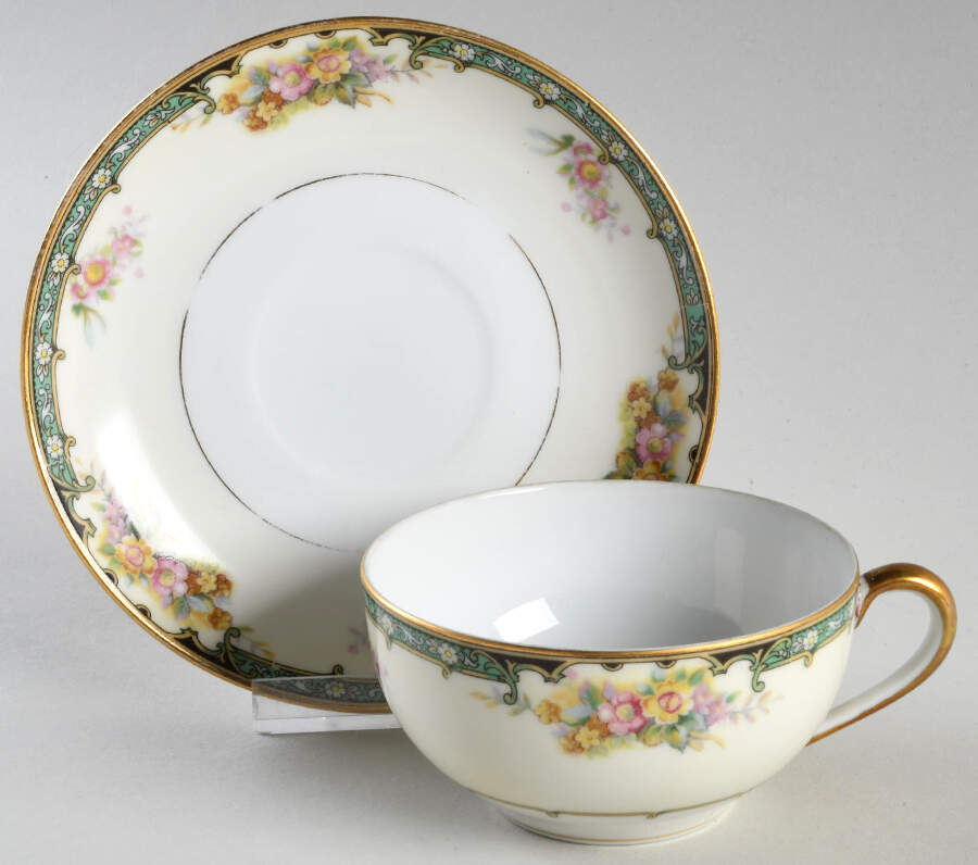 Estelle Flat Cup & Saucer Set by Noritake-1