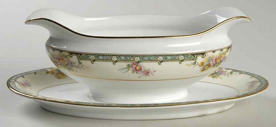 Estelle Gravy Boat with Attached Underplate by Noritake-1