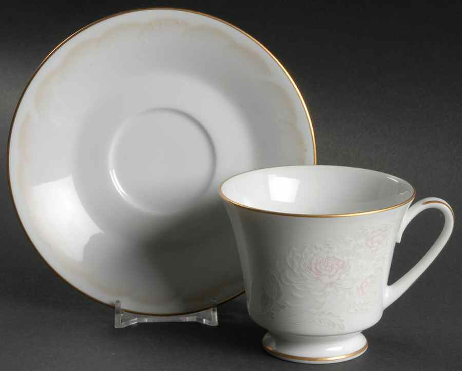 Estelle Footed Cup & Saucer Set by Noritake-1