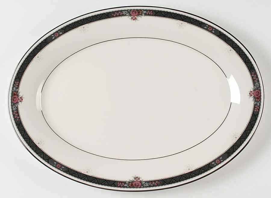 Etienne 16" Oval Serving Platter by Noritake-1
