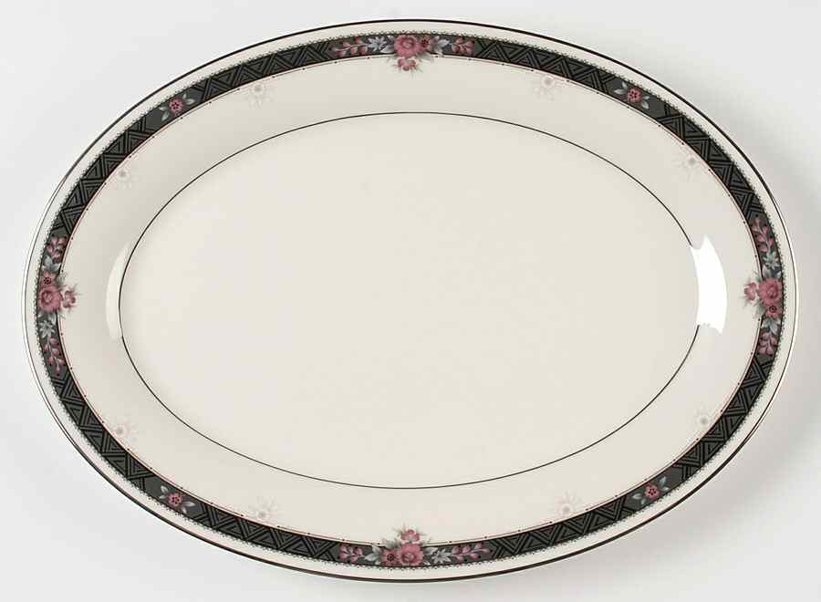 Etienne 14" Oval Serving Platter by Noritake-1