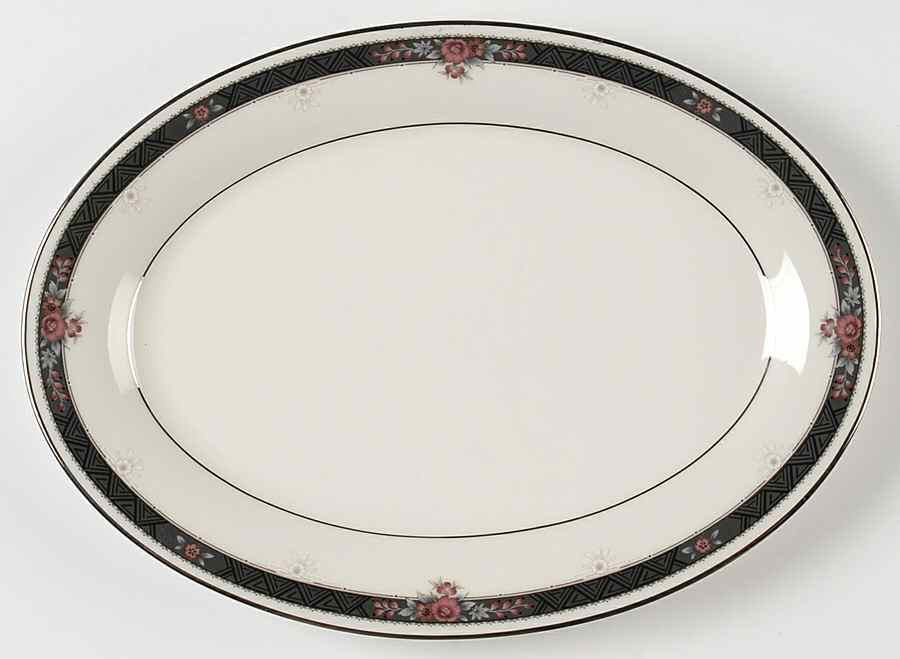 Etienne 12" Oval Serving Platter by Noritake-1