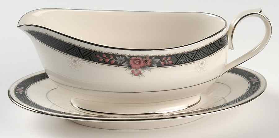 Etienne Gravy Boat & Underplate (Relish/Butter) by Noritake-1