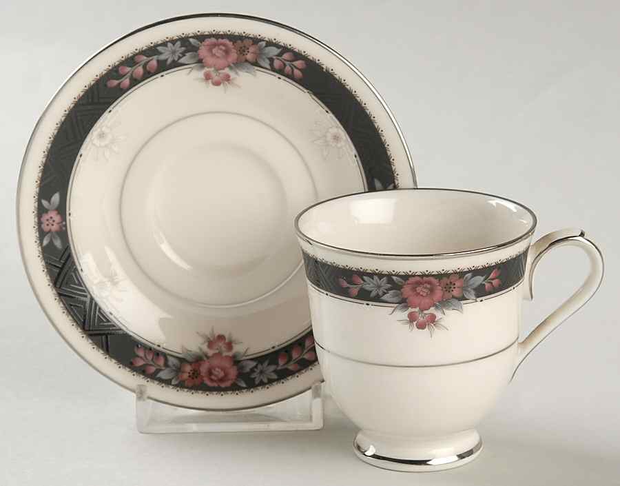 Etienne Footed Demitasse Cup & Saucer Set by Noritake-1