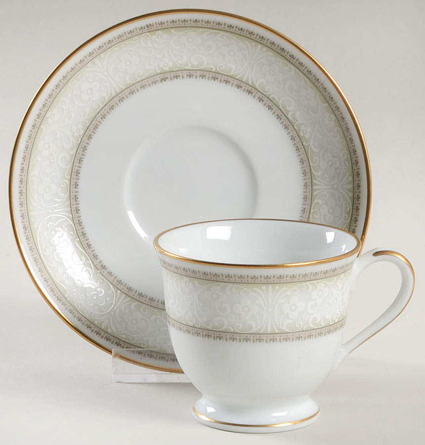 Eugenia Footed Demitasse Cup & Saucer Set by Noritake-1