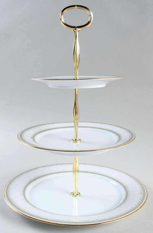 Eugenia 13 7/8"-14 1/4" 3-Tiered Serving Tray(DP,SP,BB) HC by Noritake-1