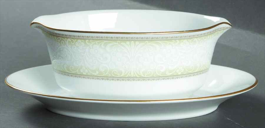 Eugenia Gravy Boat with Attached Underplate by Noritake-1