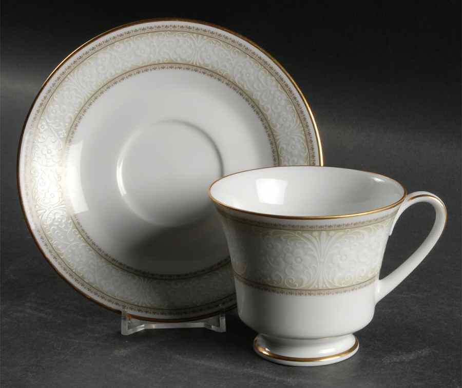 Eugenia Footed Cup & Saucer Set by Noritake-1