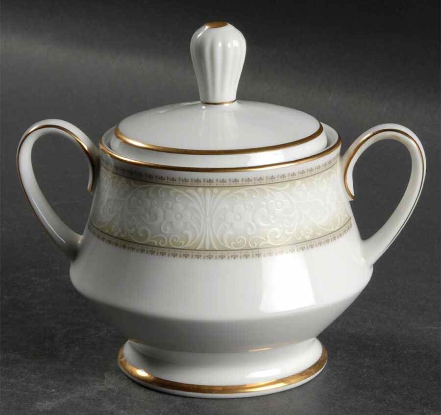 Eugenia Sugar Bowl & Lid by Noritake-1