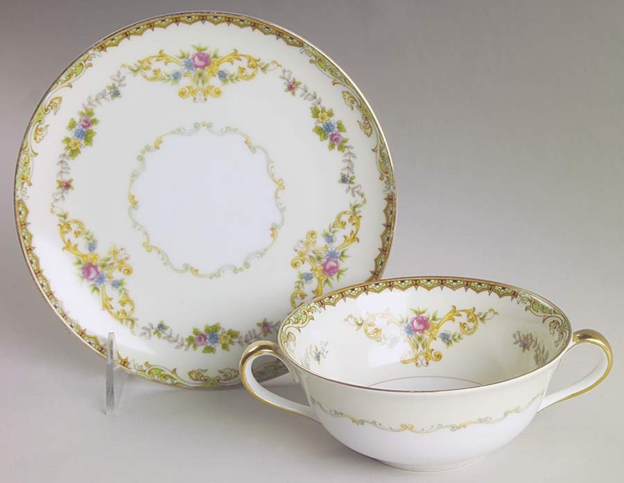 Eureka Flat Cream Soup Bowl & Saucer Set by Noritake-1