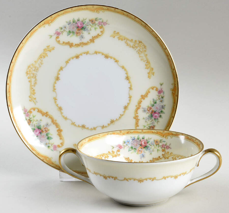 Evana Flat Cream Soup Bowl & Saucer Set by Noritake-1