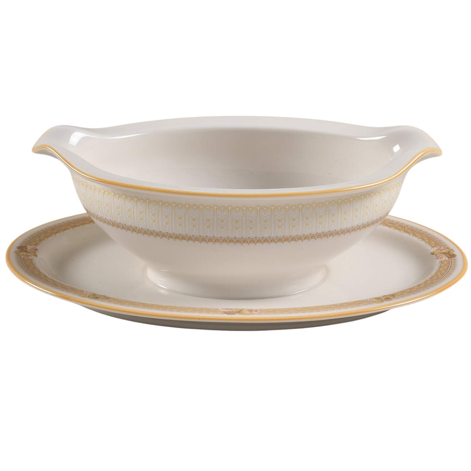 Evansdale Gravy Boat with Attached Underplate by Noritake-1