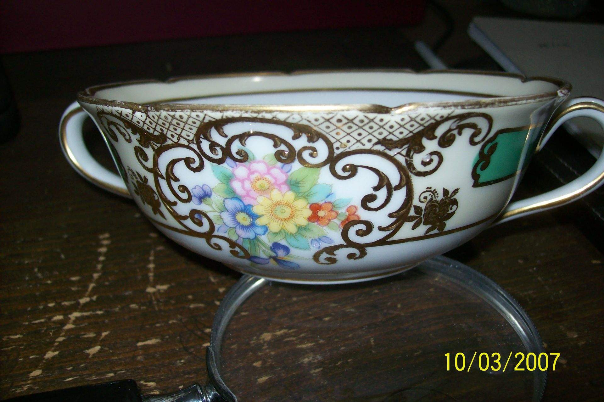 Evergold Flat Cream Soup Bowl by Noritake-1