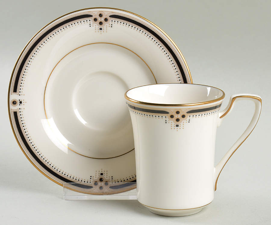 Evening Gown Flat Demitasse Cup & Saucer Set by Noritake-1