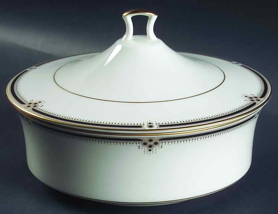 Evening Gown Large Round Covered Vegetable by Noritake-1