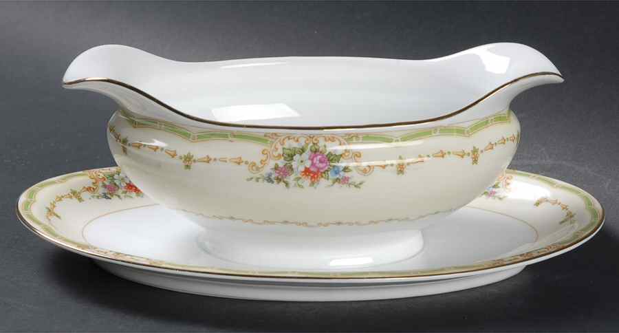 Exeter Gravy Boat with Attached Underplate by Noritake-1