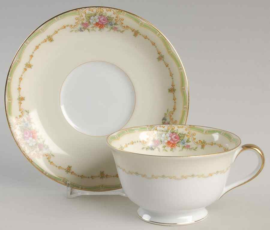 Exeter Footed Cup & Saucer Set by Noritake-1