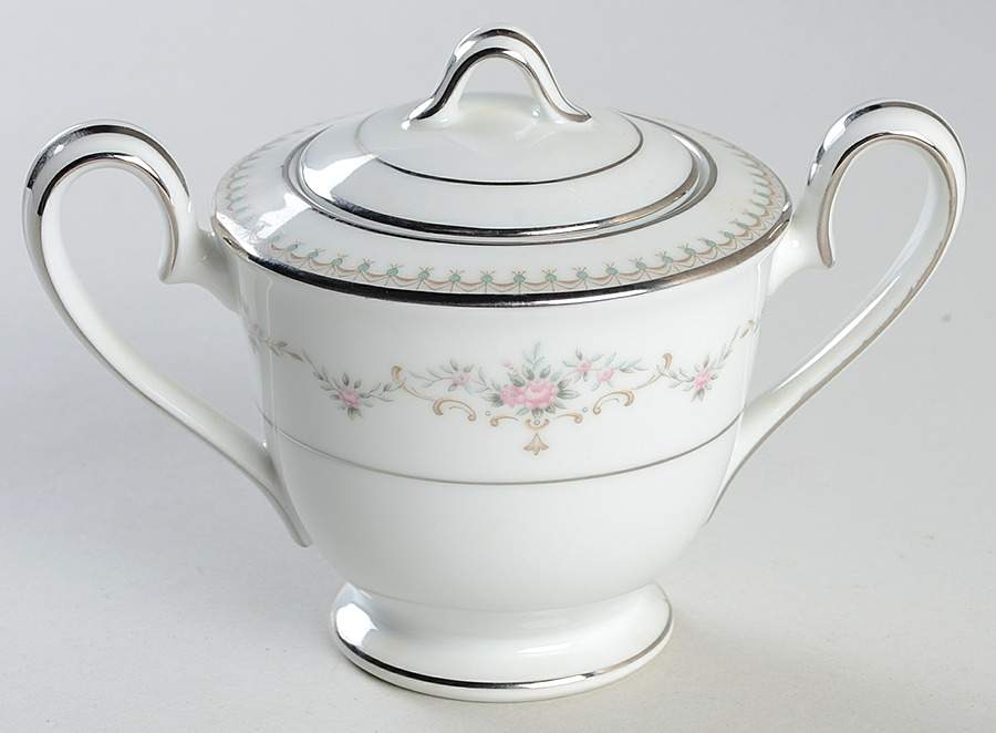 Fairmont (Platinum Trim) Mini Sugar Bowl & Lid by Noritake-1