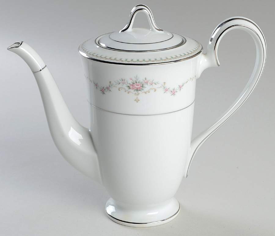 Fairmont (Platinum Trim) Mini Coffee Pot & Lid by Noritake-1