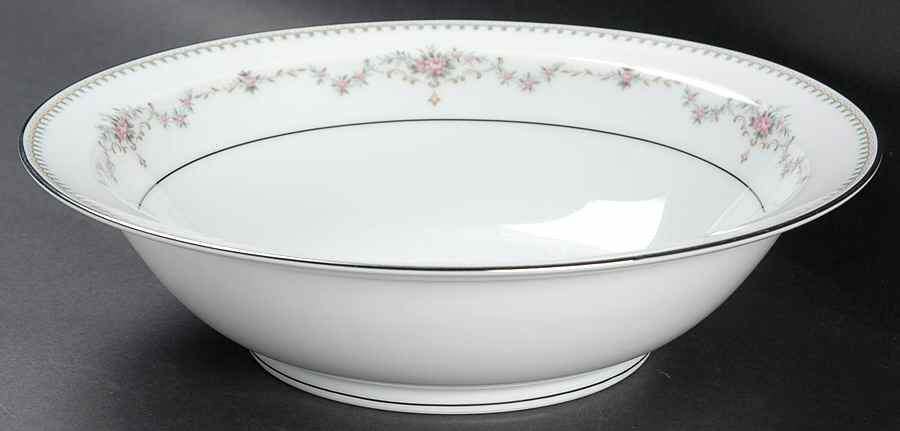 Fairmont (Platinum Trim) 8" Round Vegetable Bowl by Noritake-1