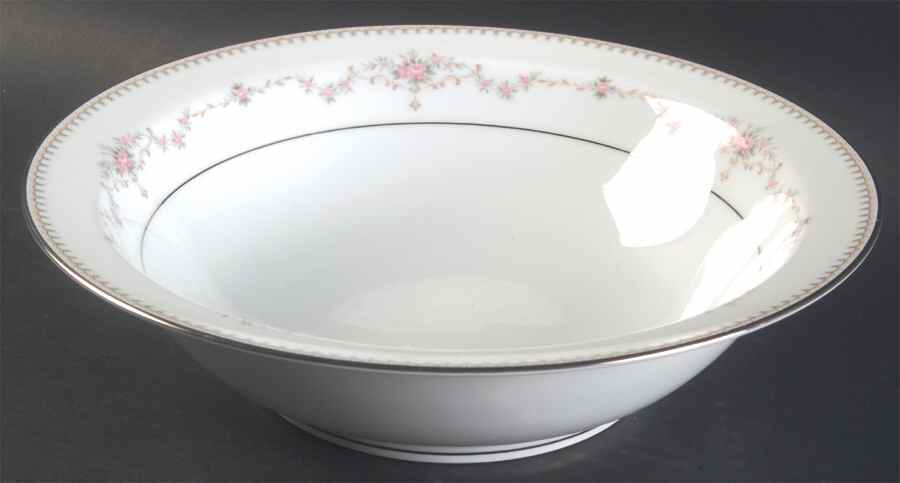 Fairmont (Platinum Trim) 9" Round Vegetable Bowl by Noritake-1