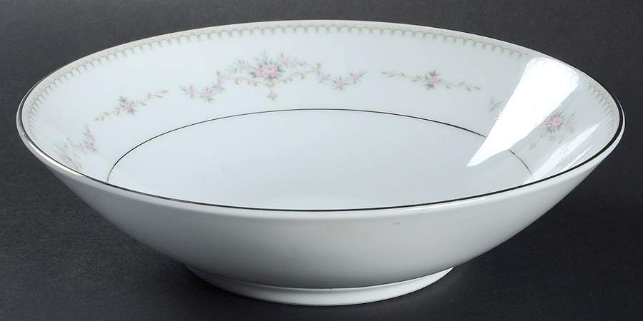 Fairmont (Platinum Trim) 8" Round Vegetable Bowl by Noritake-1