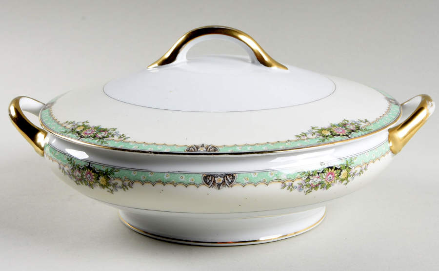 Fairmont (Gold Trim) Round Covered Vegetable by Noritake-1