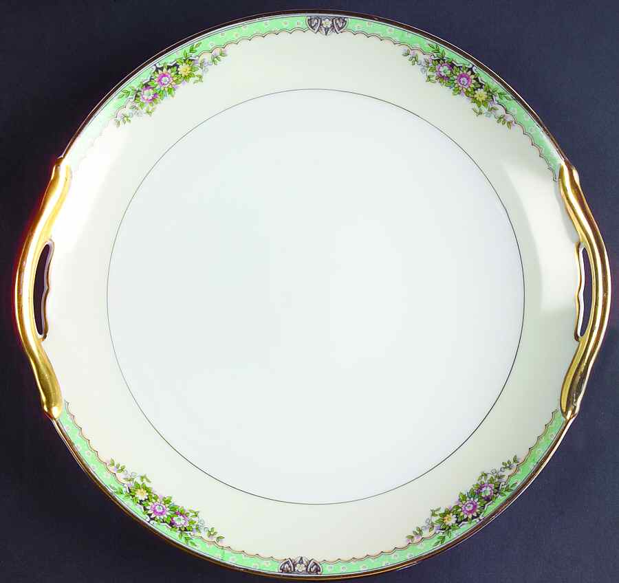 Fairmont (Gold Trim) Handled Cake Plate by Noritake-1