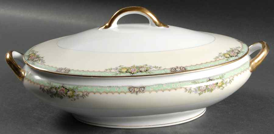 Fairmont (Gold Trim) Oval Covered Vegetable by Noritake-1
