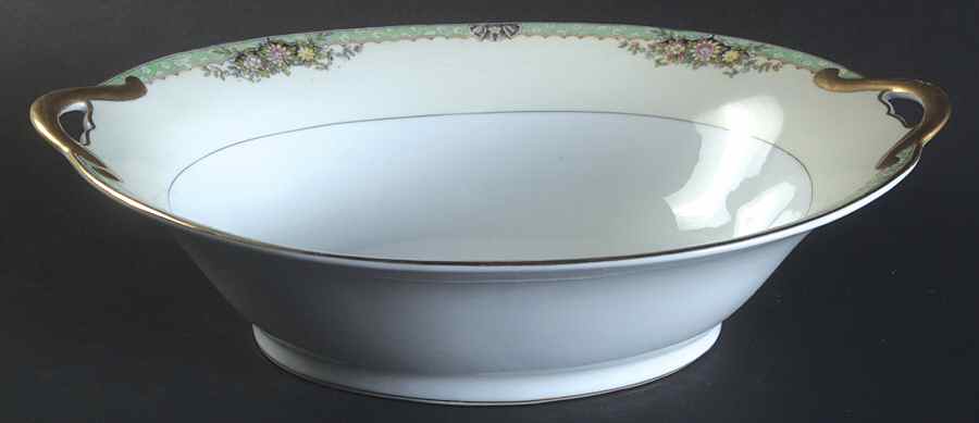 Fairmont (Gold Trim) 10" Oval Vegetable Bowl by Noritake-1