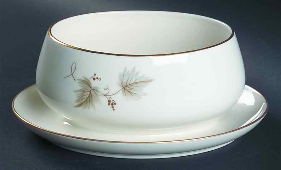 Fantasia Gravy Boat with Attached Underplate by Noritake-1