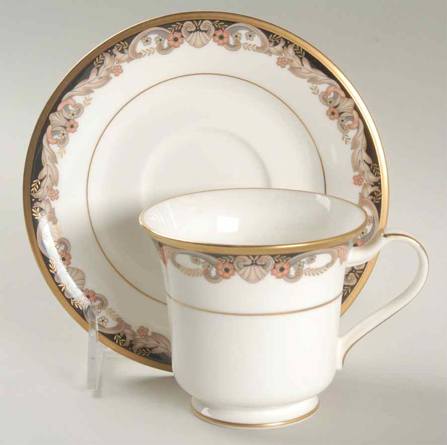 Farentino Footed Cup & Saucer Set by Noritake-1
