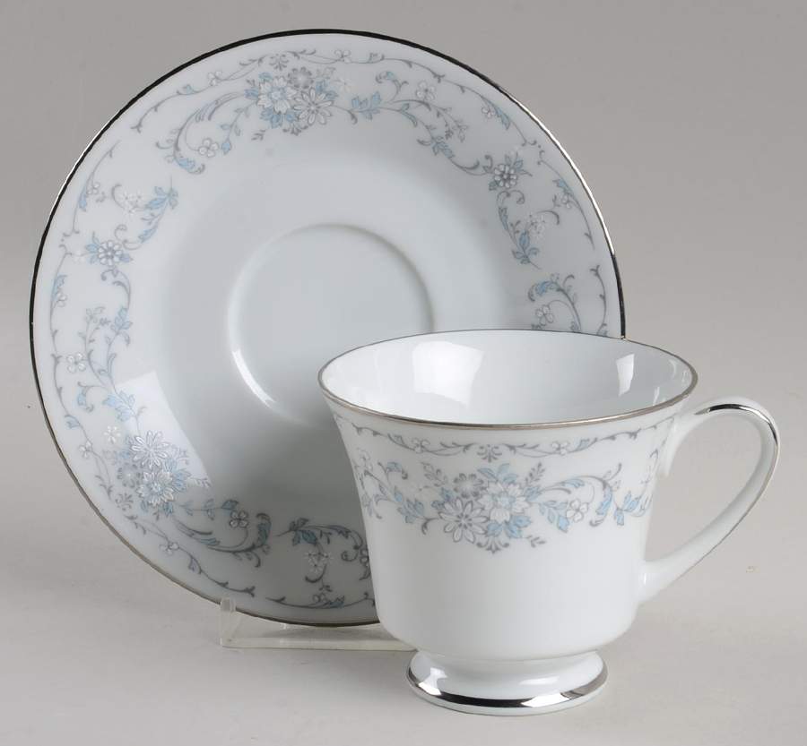 Fascination Footed Cup & Saucer Set by Noritake-1