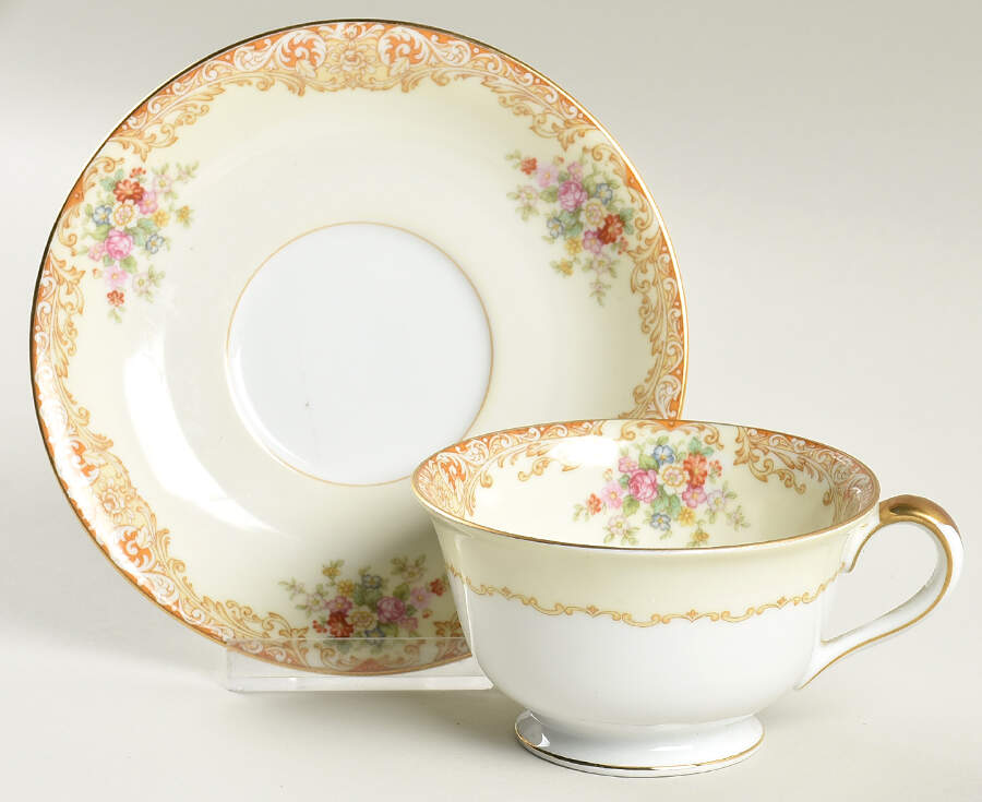 Faversham Footed Cup & Saucer Set by Noritake-1