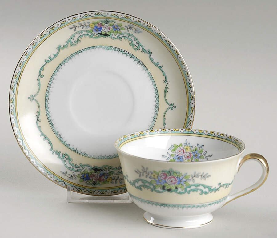Felicia Flat Cup & Saucer Set by Noritake-1