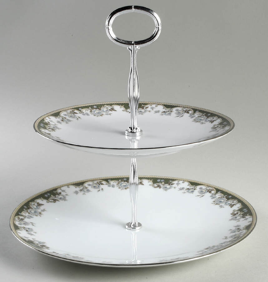 Fellicia 6 5/8"-10"  2 Tiered Serving Tray (Dp, Sp) HC by Noritake-1