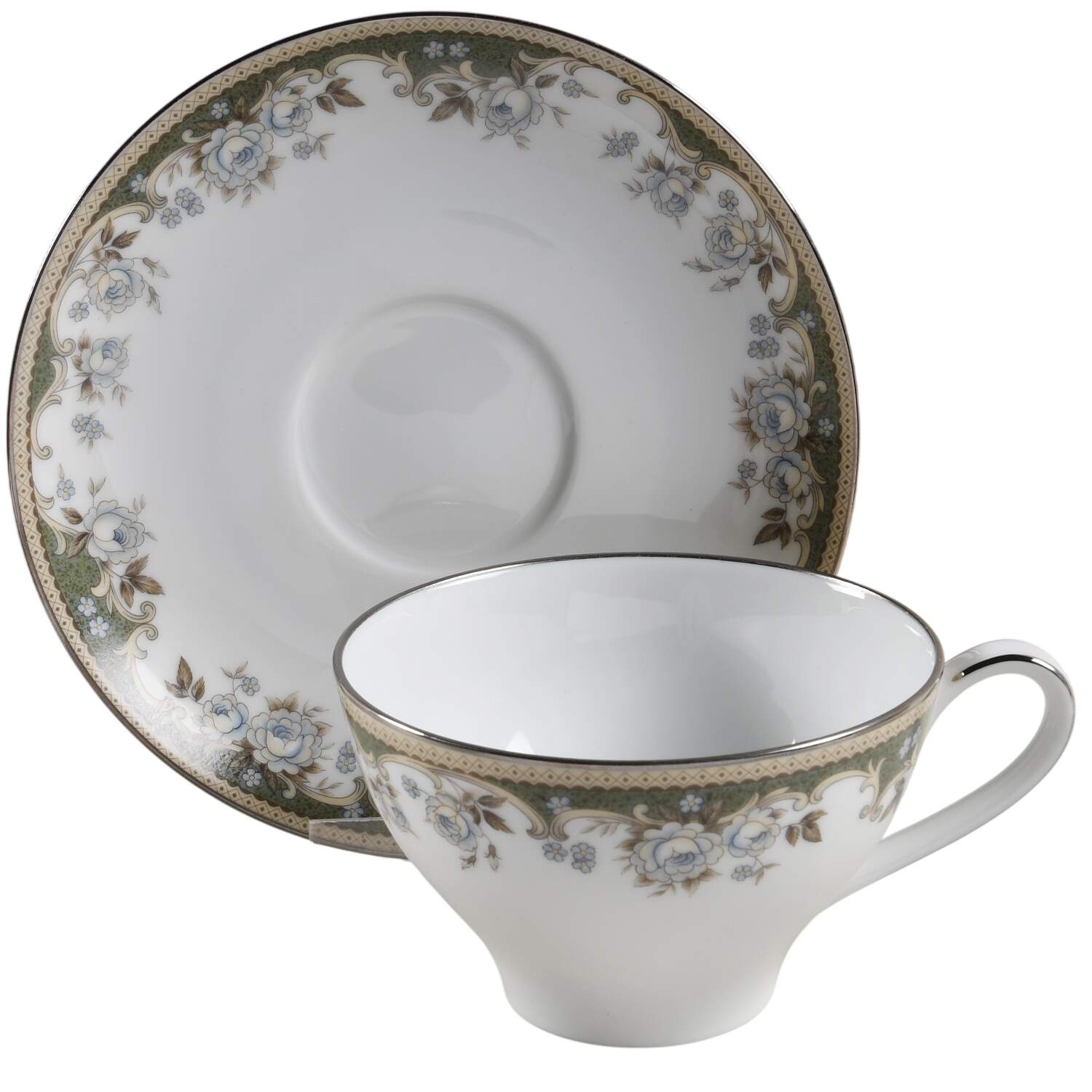 Fellicia Flat Cup & Saucer Set by Noritake-1