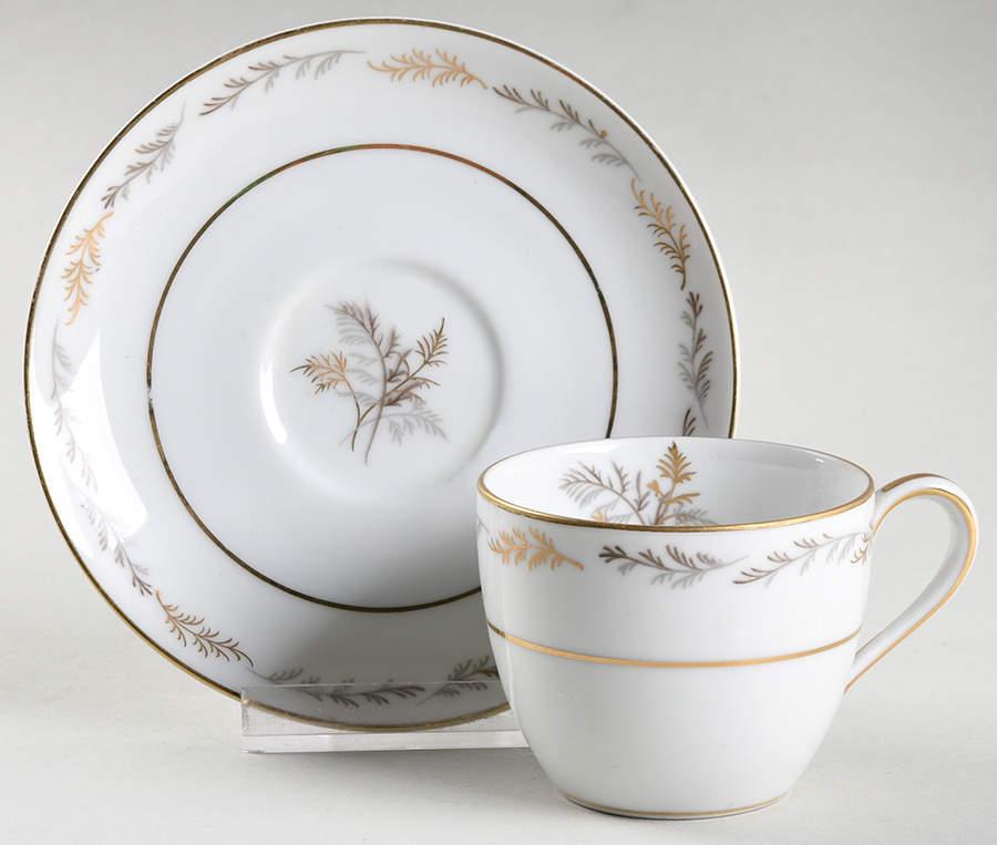 Ferncliff Flat Demitasse Cup & Saucer Set by Noritake-1
