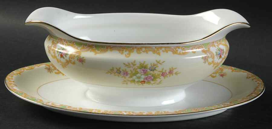 Fernand Gravy Boat with Attached Underplate by Noritake-1