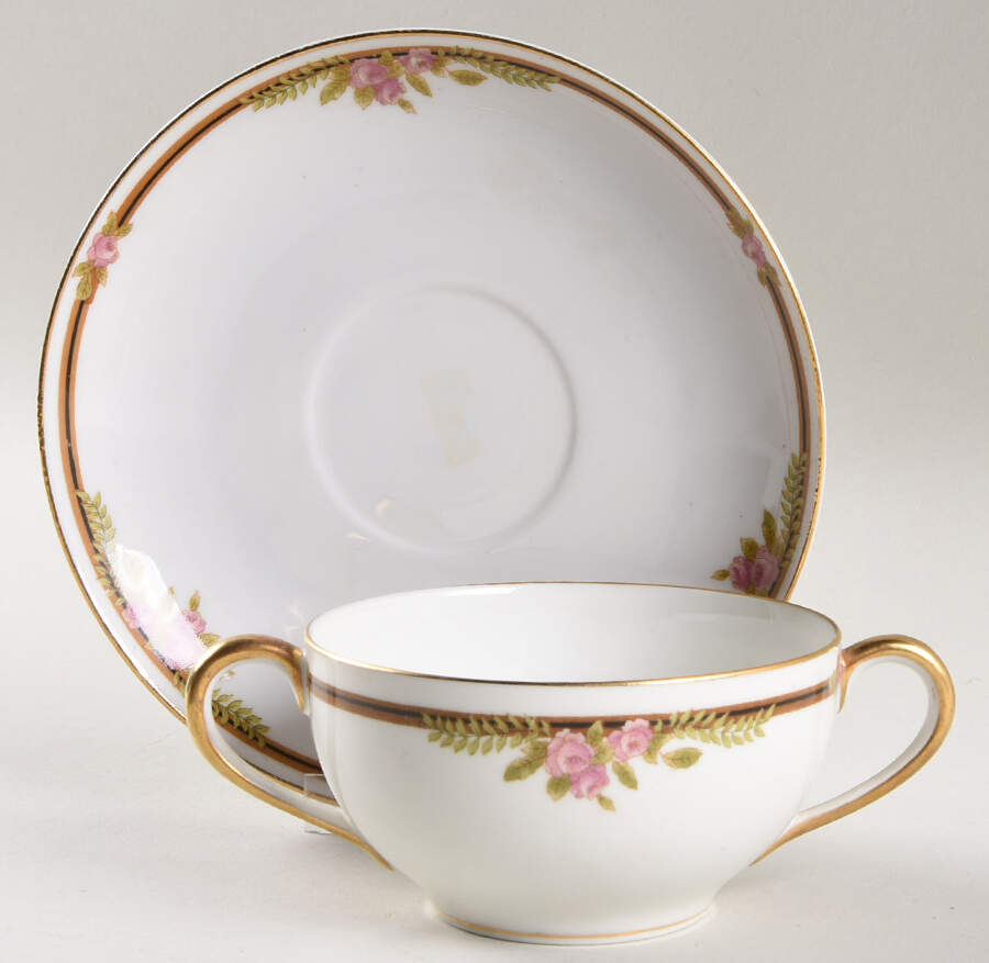 Ferncroft Flat Bouillon Cup & Saucer by Noritake-1