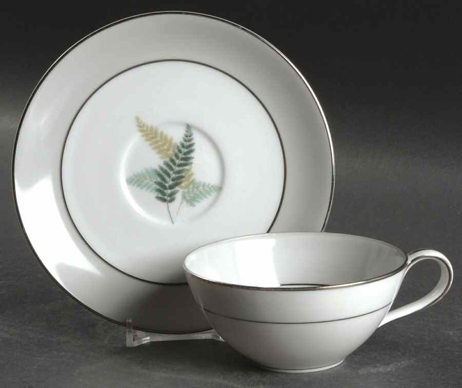 Fernwood Flat Cup & Saucer Set by Noritake-1