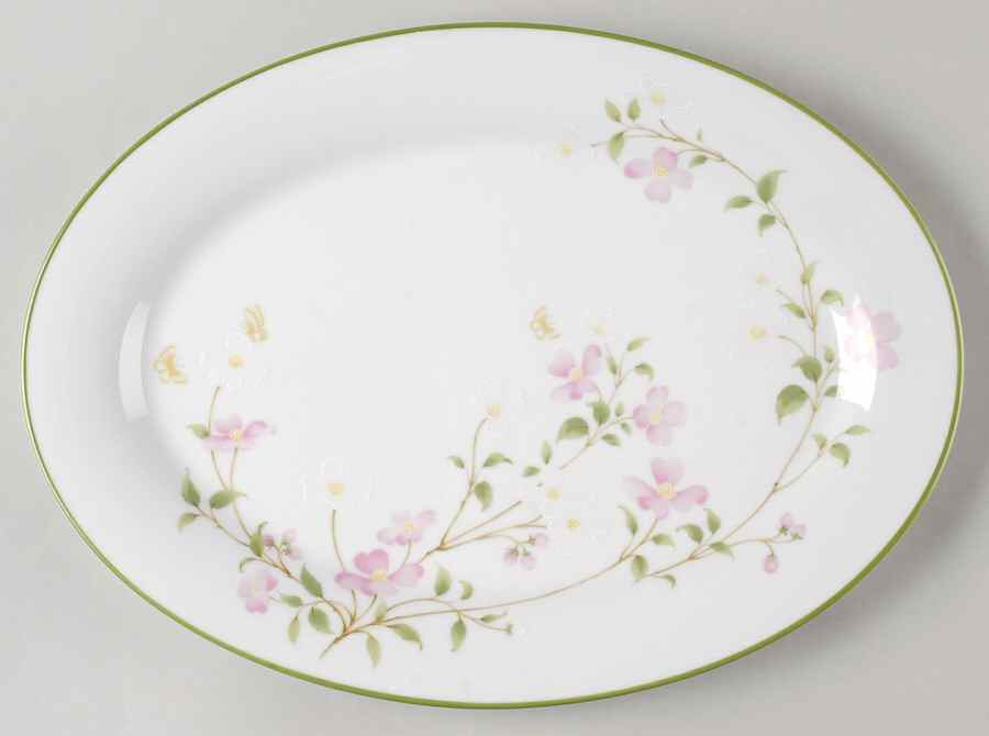 First Blush 14" Oval Serving Platter by Noritake-1