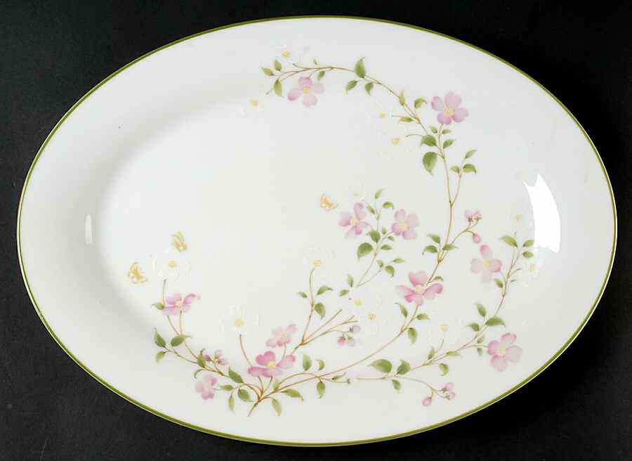First Blush 16" Oval Serving Platter by Noritake-1