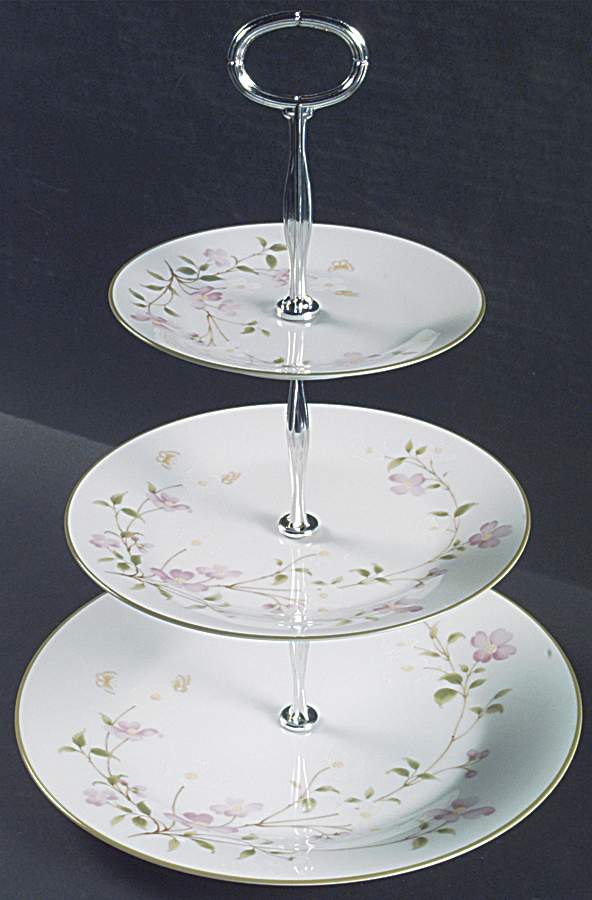 First Blush 13 7/8"-14 1/4" 3-Tiered Serving Tray(DP,SP,BB) HC by Noritake-1