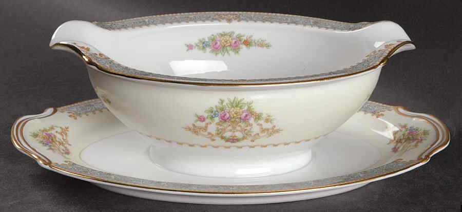 Fiesta Gravy Boat with Attached Underplate by Noritake-1